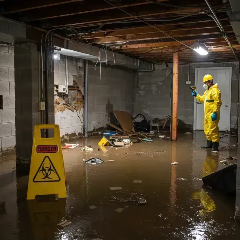 Flooded Basement Electrical Hazard in Tracy City, TN Property