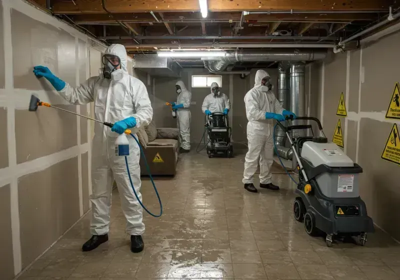 Basement Moisture Removal and Structural Drying process in Tracy City, TN